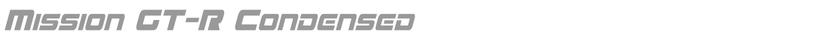 Mission GT-R font preview
